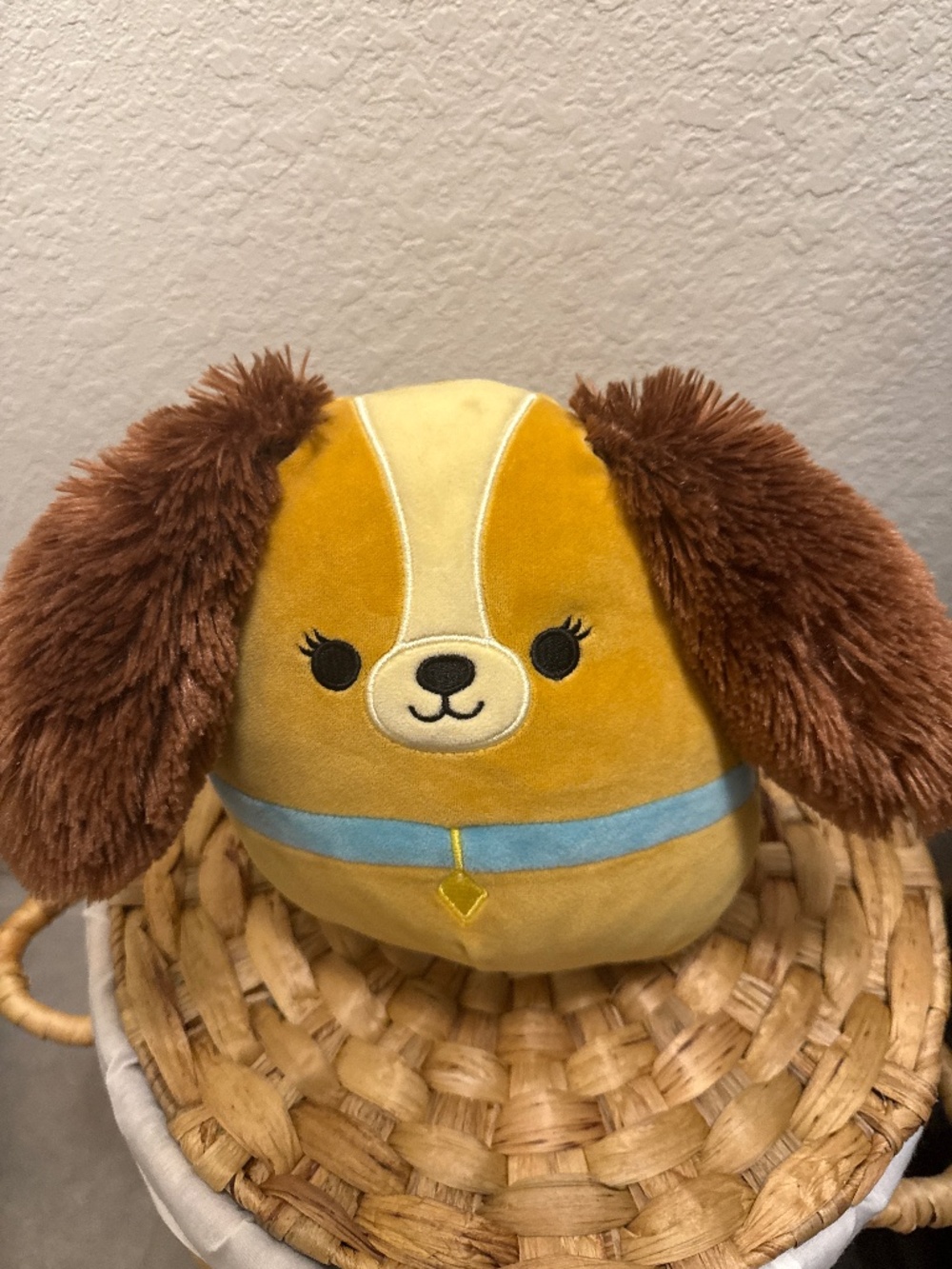 NWOT - Disney 'Lady' Plush Dog Pillow with Blue Collar -Squishmallow